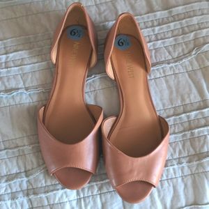 Nine West Open Toe Flats - Tan - 6.5